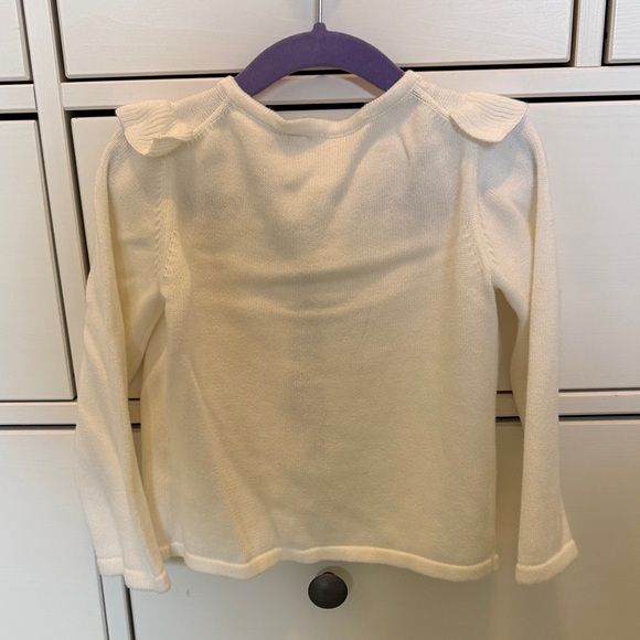 Janie and Jack White Ruffle-Trim Cardigan - Picture 3 of 4